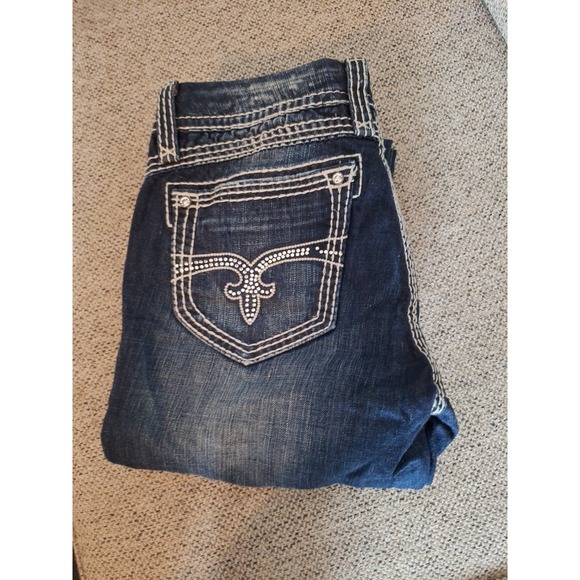 Rock Revival Jeans Liz Easy Boot Stretch Rhinestones Women Size 34 - Picture 8 of 11
